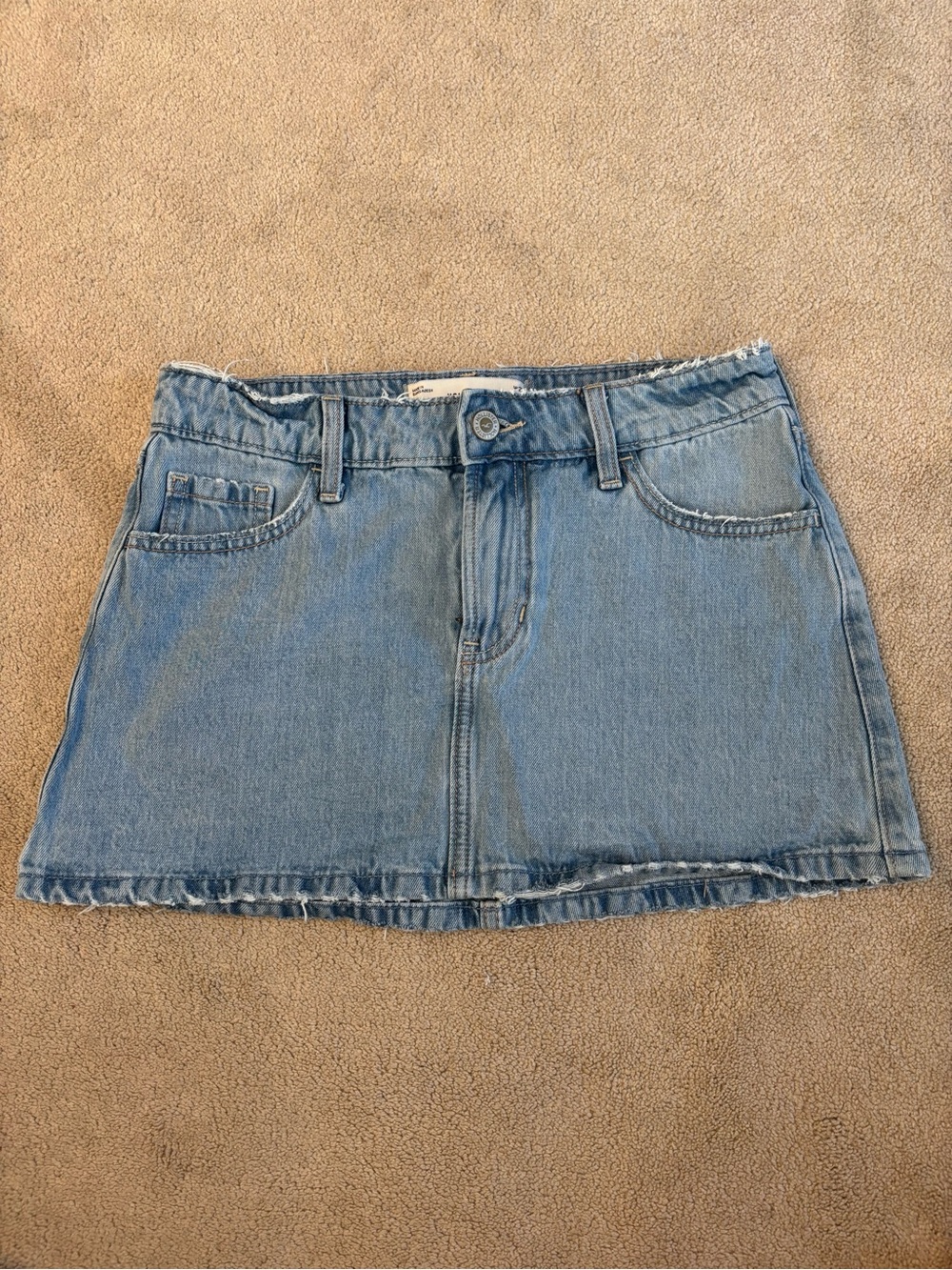 Classic Light Blue Denim Mini Skirt - Women's